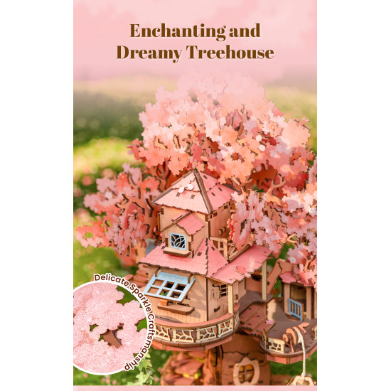 3D Wooden Puzzles, Sakura Tree House, Rolife, TGS04