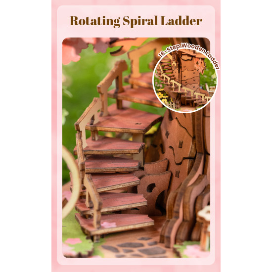 3D Wooden Puzzles, Sakura Tree House, Rolife, TGS04