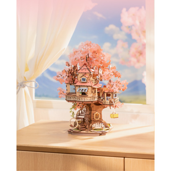 3D Wooden Puzzles, Sakura Tree House, Rolife, TGS04