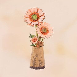 3D koka puzle, Gaiši oranža gerbera, Rolife, TW111