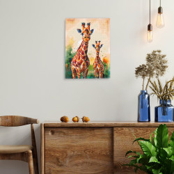 Diamond painting, Watercolor Giraffes, 30x40cm, varvikas, LE169e