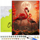 Glezna pēc numuriem 40x50 cm, Mēness flamingo, Oh-art, ANG1020