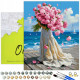 Painting by numbers 40x50 cm, Peonies and the Sea, Oh-art, ANG1045