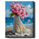 Painting by numbers 40x50 cm, Peonies and the Sea, Oh-art, ANG1045