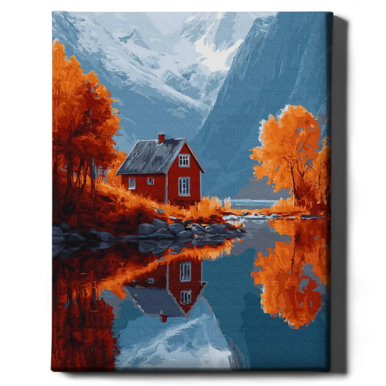 Tapymas pagal numerius 40x50 cm, Ruduo Norvegijoje, Oh-art, ANG1054