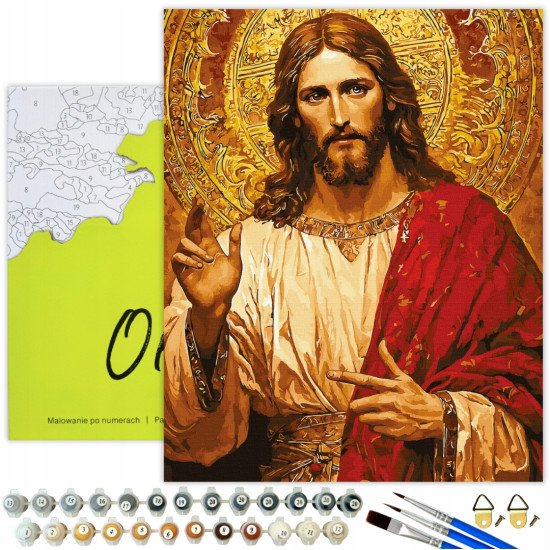 Glezna pēc numuriem 40x50 cm, Žēlsirdīgais Jēzus, Oh-art, ANG1069