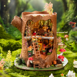 3D Miniatuurne nukumaja, Muinasjutuline puumaja, Rolife, DG179