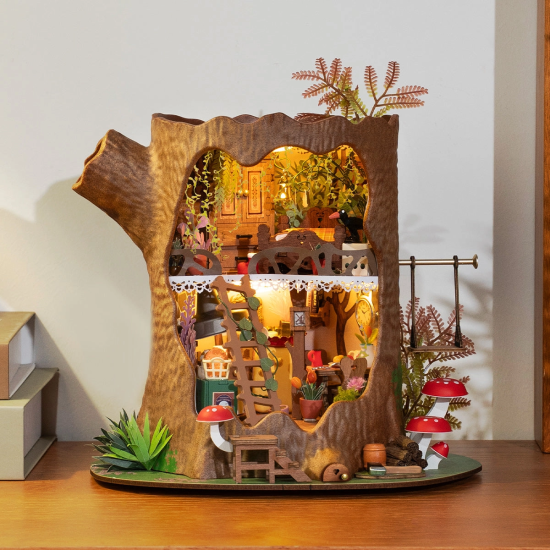3D Miniatuurne nukumaja, Muinasjutuline puumaja, Rolife, DG179