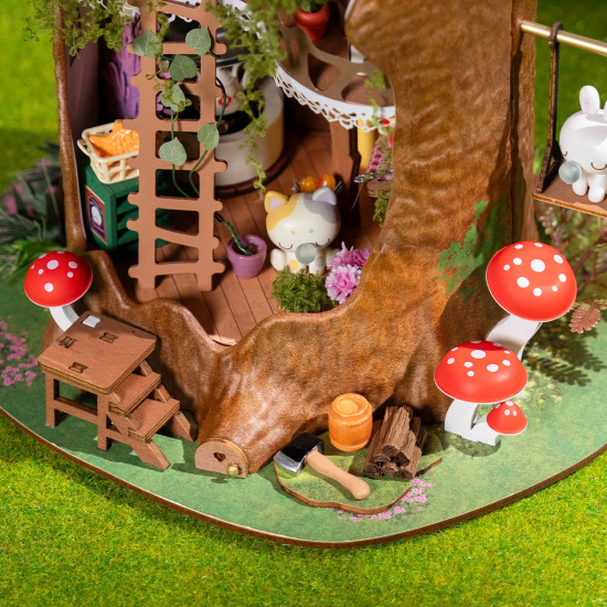 3D Miniatuurne nukumaja, Muinasjutuline puumaja, Rolife, DG179