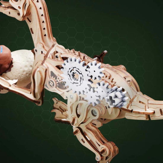 3D Wooden Puzzles, Velociraptor, ROKR, LD01