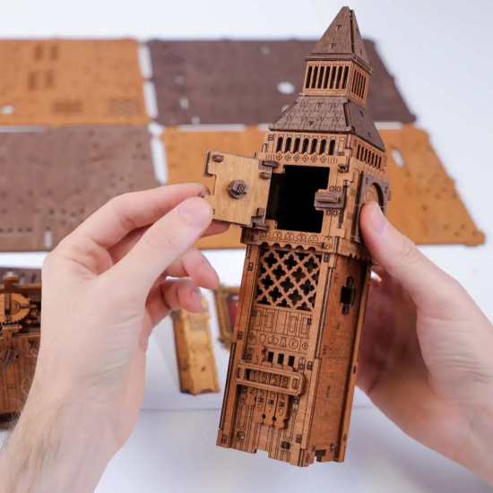 3D koka puzle, Kvesta kaste Big Bens, 181 gab, woodencity, WR361