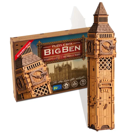 3D koka puzle, Kvesta kaste Big Bens, 181 gab, woodencity, WR361