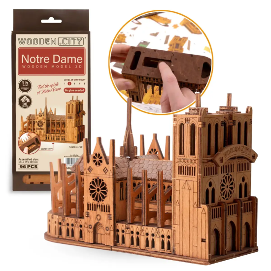 3D Wooden Puzzles, Notre Dame Cathedral, WR366