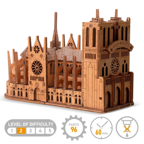 3D Wooden Puzzles, Notre Dame Cathedral, WR366