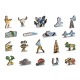 Wooden puzzle, Railway, 500 pcs, woodencity, US W 505-0055-L