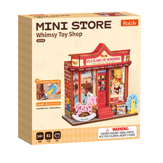 3D Miniatiūrinis namelis, Whimsy Toy Shop, robotime, DS044