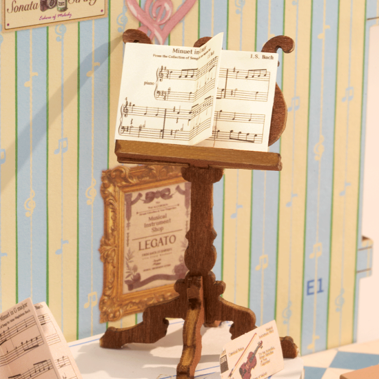 3D Miniatuurmaja komplekt, Melody Instrument Shop, robotime, DS047