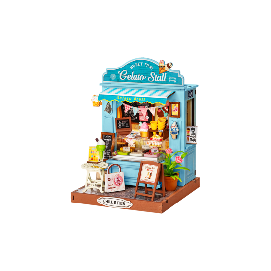 3D Miniatūrās mājas komplekts, Gelato Stall, robotime, DS052