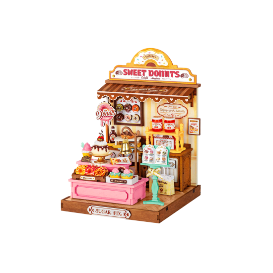 3D Miniature house kit, Sweetie’s Donut Shop, robotime, DS051