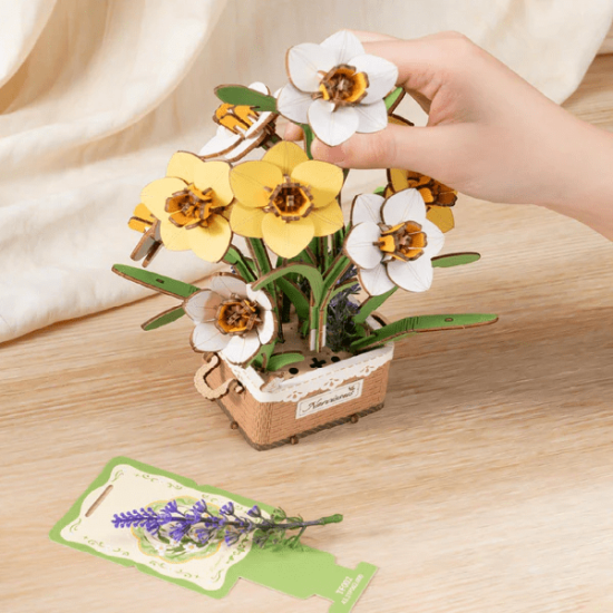 3D Wooden Puzzles, Narcissus, robotime, TF002