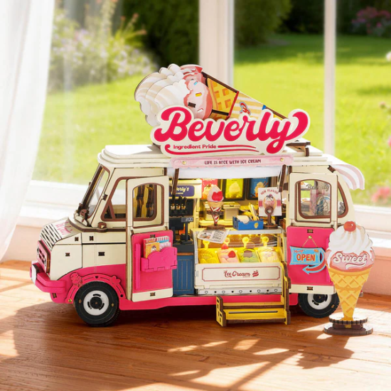 Puinen 3D-palapeli, Beverly’s Ice Cream Truck, robotime, TGS06