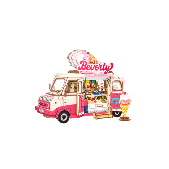 Puinen 3D-palapeli, Beverly’s Ice Cream Truck, robotime, TGS06
