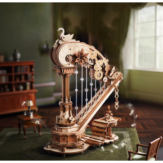 3D Wooden Puzzles, Magic Harp, robotime, AMK71