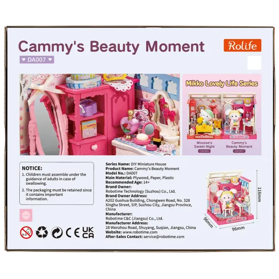 3Д Миниатюрный домик, Cammy's Beauty Moment, robotime, DA007