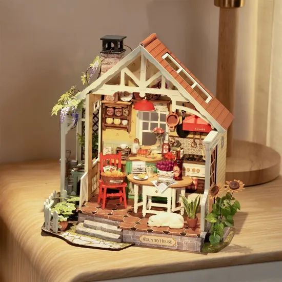 3D Miniatuurmaja komplekt, Sunlit Farmhouse Kitchen, robotime, DH101