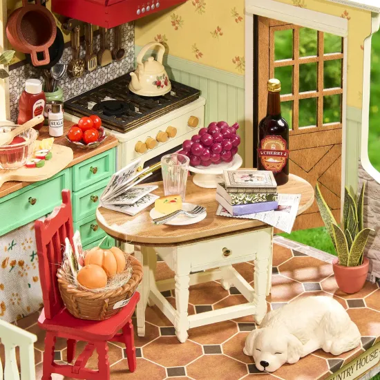 3D Miniatuurmaja komplekt, Sunlit Farmhouse Kitchen, robotime, DH101