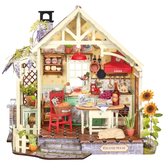 3D Miniatuurmaja komplekt, Sunlit Farmhouse Kitchen, robotime, DH101
