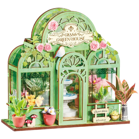3Д Миниатюрный домик, Green Fountain Garden, robotime, DS049