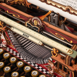 Puinen 3D-palapeli, Mechanical Typewriter (Magic Version), 324 det., robotime, LK703C