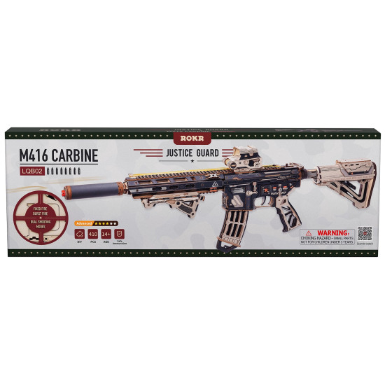 Medinė 3D dėlionė, M416 Carbine, robotime, LQB02