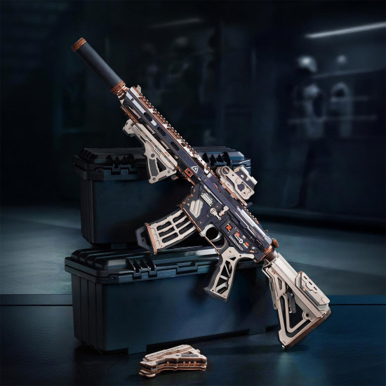 Medinė 3D dėlionė, M416 Carbine, robotime, LQB02