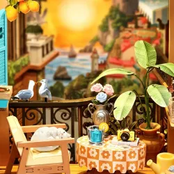 3D Miniature house kit, Book Nook Sunset Isle, robotime, TGB18