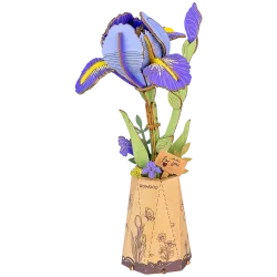 Koka 3D ziedu puzle, Purple Iris / Lila Iris, 73 det., robotime, TW121
