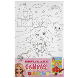 Paint by number on canvas, 29.7×19.5 cm, princess, Moxy, 150134-1