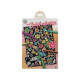 Aksominis spalvinimas A4, 4 lapai, doodles, Moxy, 150139/2