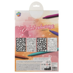 Velvet colouring A4, 4 sheets, doodles, Moxy, 150139/2