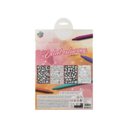 Aksominis spalvinimas A4, 4 lapai, doodles, Moxy, 150139/2