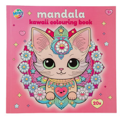 Mandalas kawaii krāsojamā grāmata, 20 lapas, 21,8×21 cm, kaķi, Moxy, 150150/C