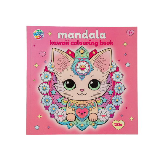 Mandalas kawaii krāsojamā grāmata, 20 lapas, 21,8×21 cm, kaķi, Moxy, 150150/C