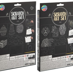 A4 scratch set, celebration cake, Grafix, 220022/2