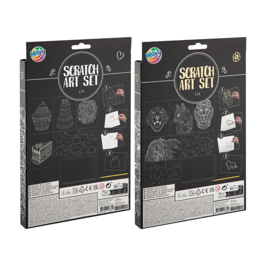 A4 scratch set, celebration cake, Grafix, 220022/2