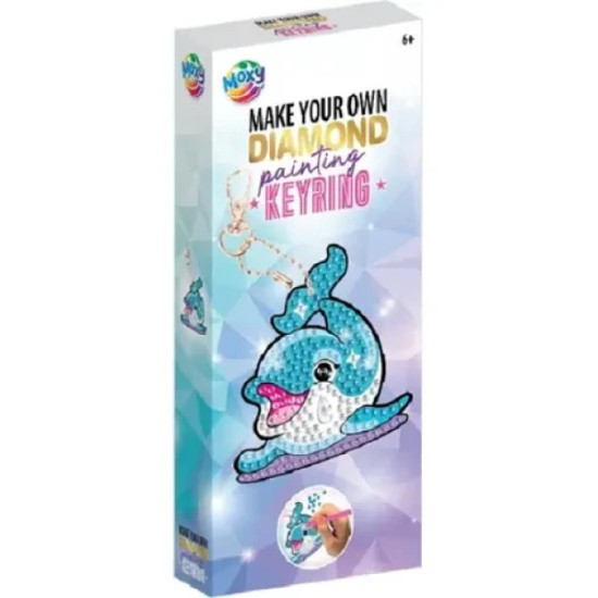Diamond painting keyring, dolphin, Grafix, 260030-1