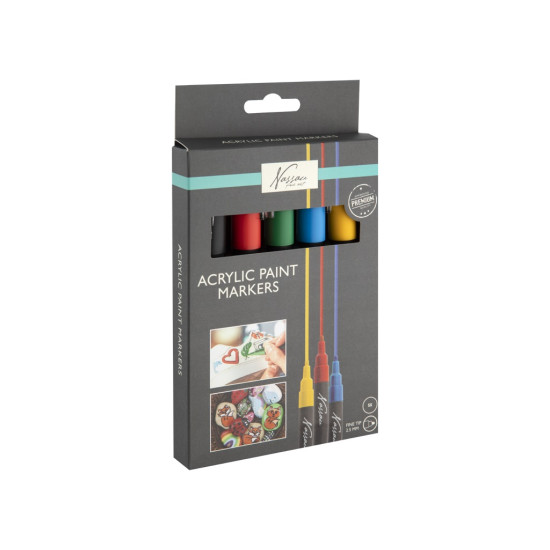 Acrylic paint markers, 5 pcs, Nassau, AR0156/GE