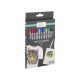 Textile dual markers, 12 pcs, Nassau, AR0158/GE