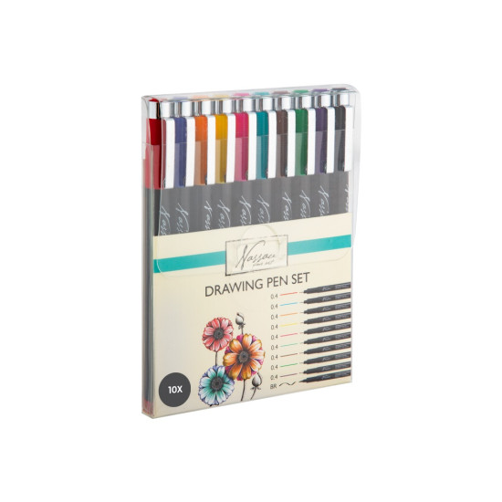 Coloured fineliner set, 10 pcs, Nassau, AR0235/GE