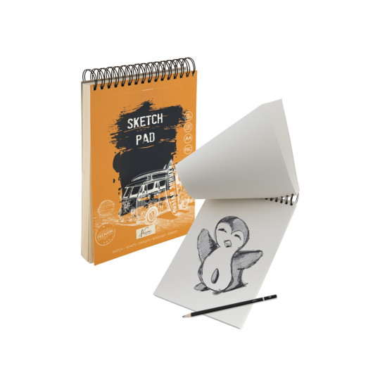 Sketch pad A4, 120 sheets, 90 g/m², Nassau, AR0313/GE